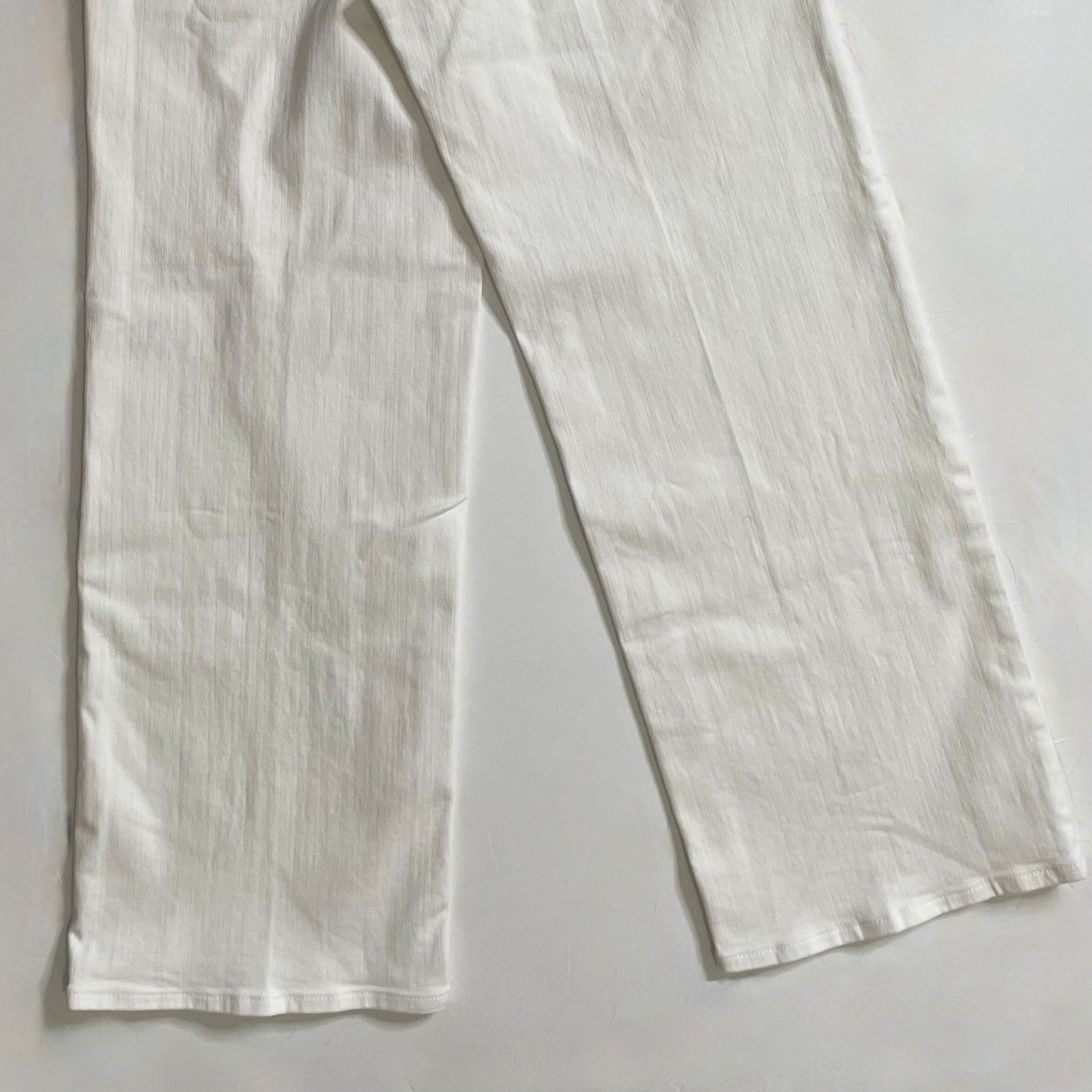 NWT!! J. CREW Slim Wide Leg Jeans Stacked Buttons Solid White Preppy Size 27