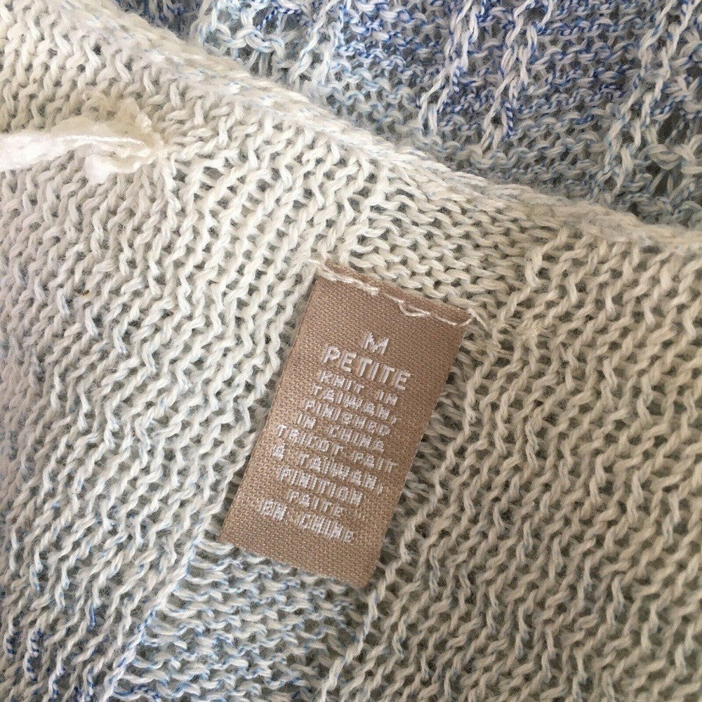 Anthropologie KNITTED & KNOTTED Pastel Ombré Beach Duster Cardigan Medium Petite