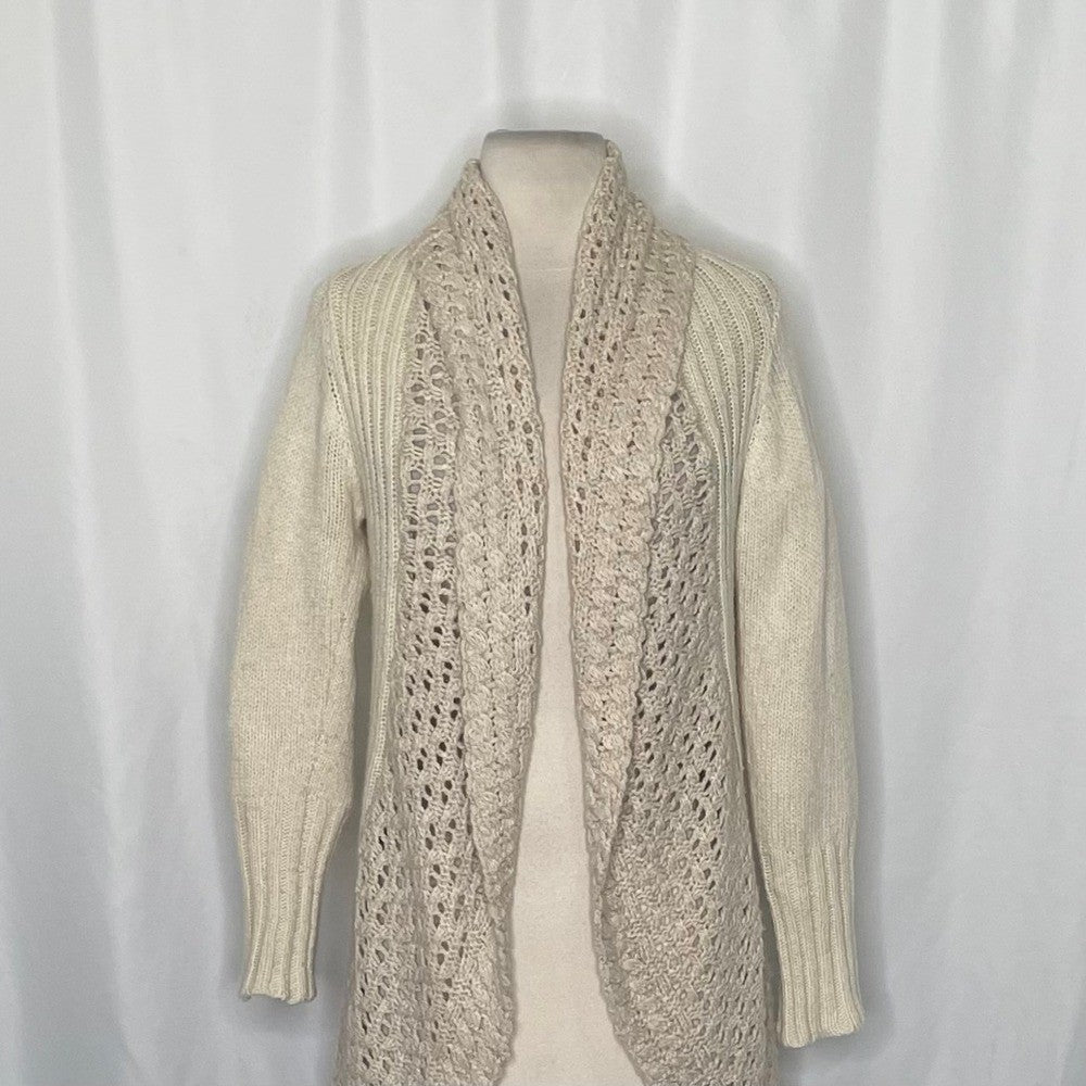Anthropologie ANGEL OF THE NORTH Crochet Knit Cardigan Sweater Medium Petite MP