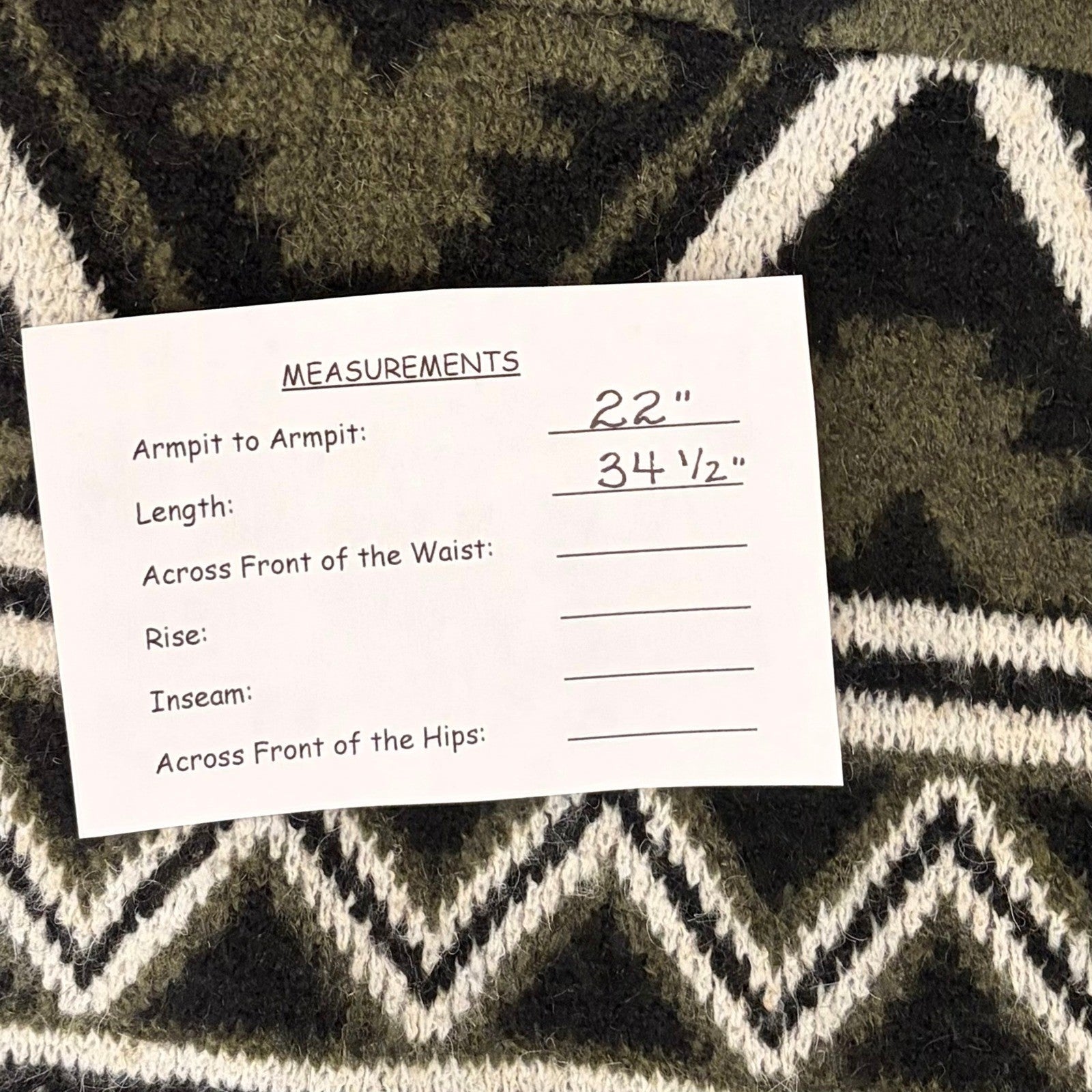 NWT!! FRYE Patterned Cozy Cardigan Sweater Burnt Olive Combo Green X-Large