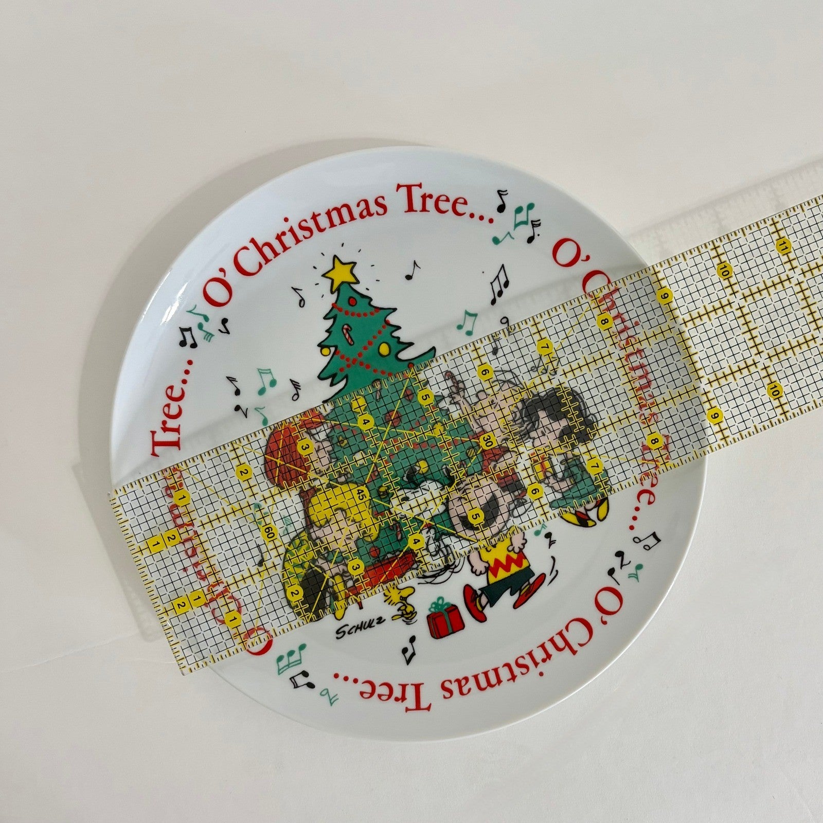 Vintage 70'S Peanuts O' Christmas Tree Decorative Plate Charles M. Schulz