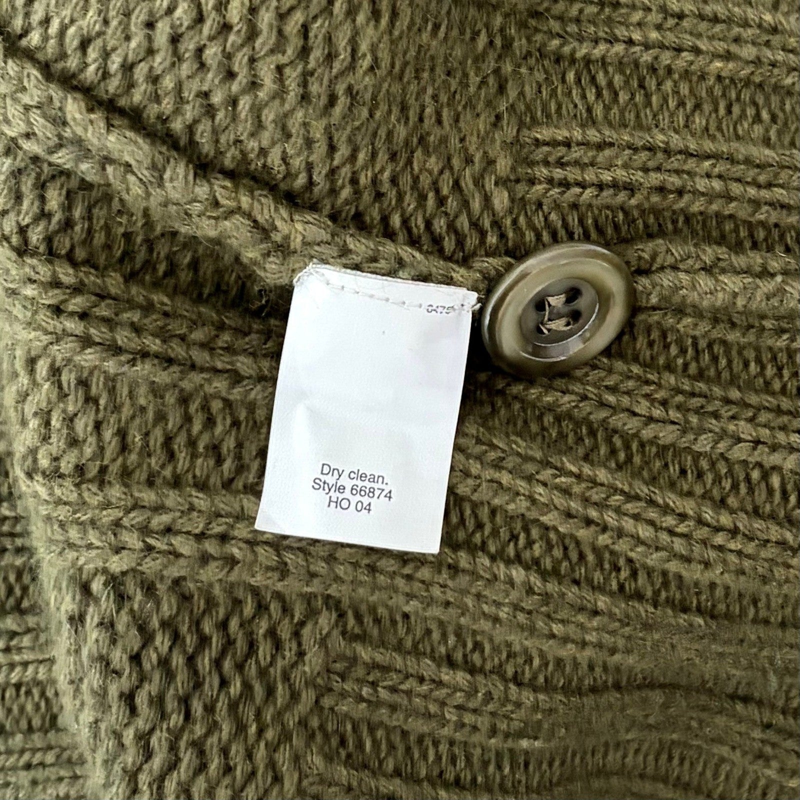 Vintage J. CREW Cable Knit Shawl Collar Cardigan Sweater Wool Cashmere X-Small
