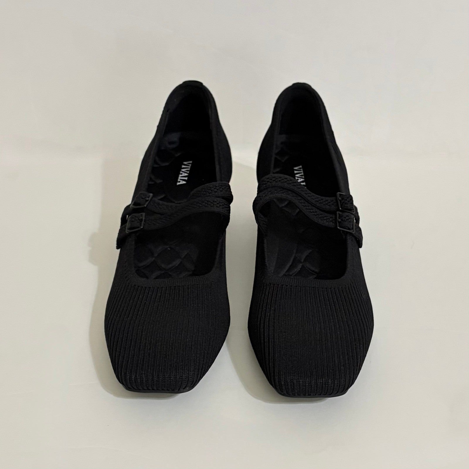 VIVAIA Mary Jane Knit Heels Black Eco Friendly Comfort Work Shoe 41.5 US 10