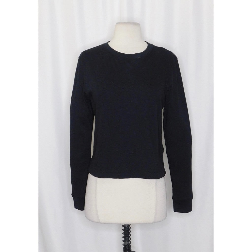 NWT!! J. CREW Vintage Jersey Long Sleeve T-Shirt Top Shirt Tee Solid Black XXS