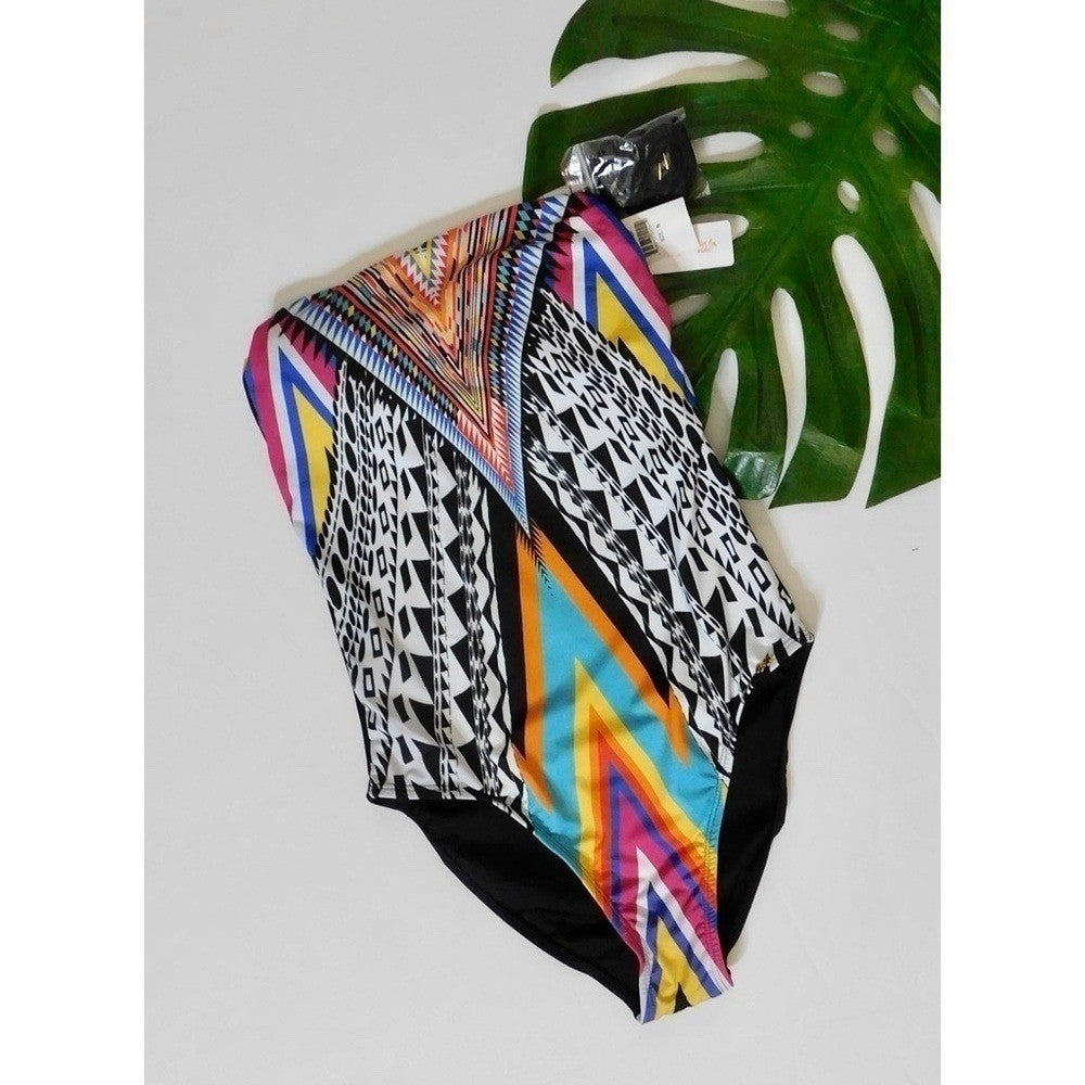 NWT!! PILYQ Inca Halter or Strapless One Piece Swimsuit Colorful Vacation Small