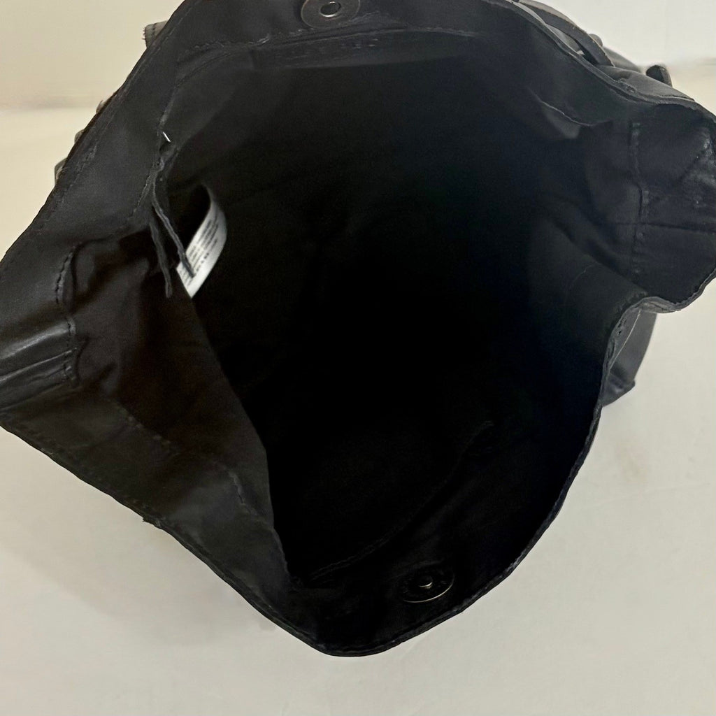 NWT!! FREE PEOPLE Black Leather Embellished Belt Bucket Bag Studded Studs Solid