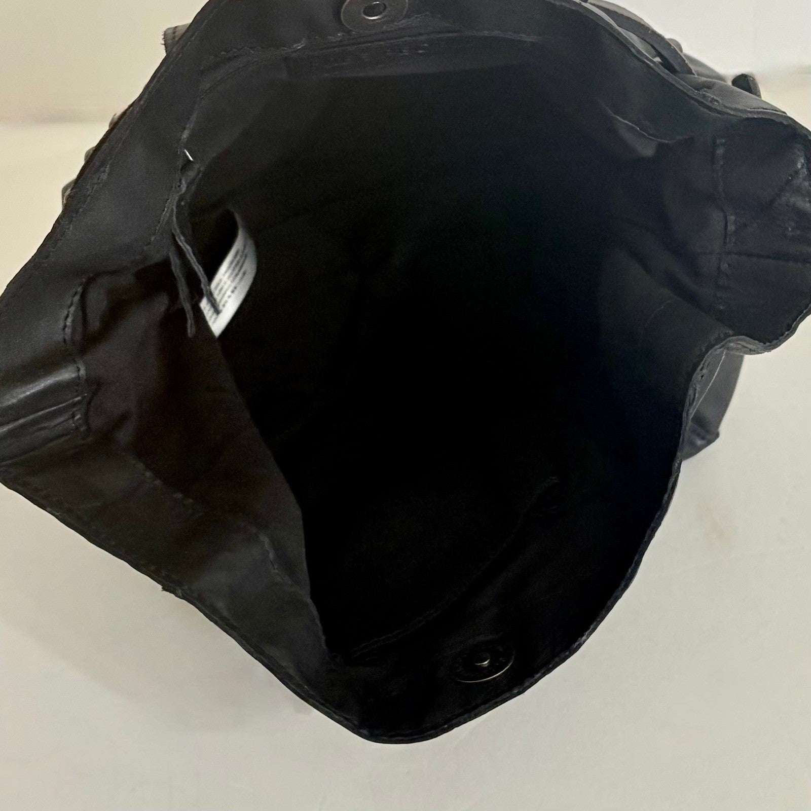 NWT!! FREE PEOPLE Black Leather Embellished Belt Bucket Bag Studded Studs Solid