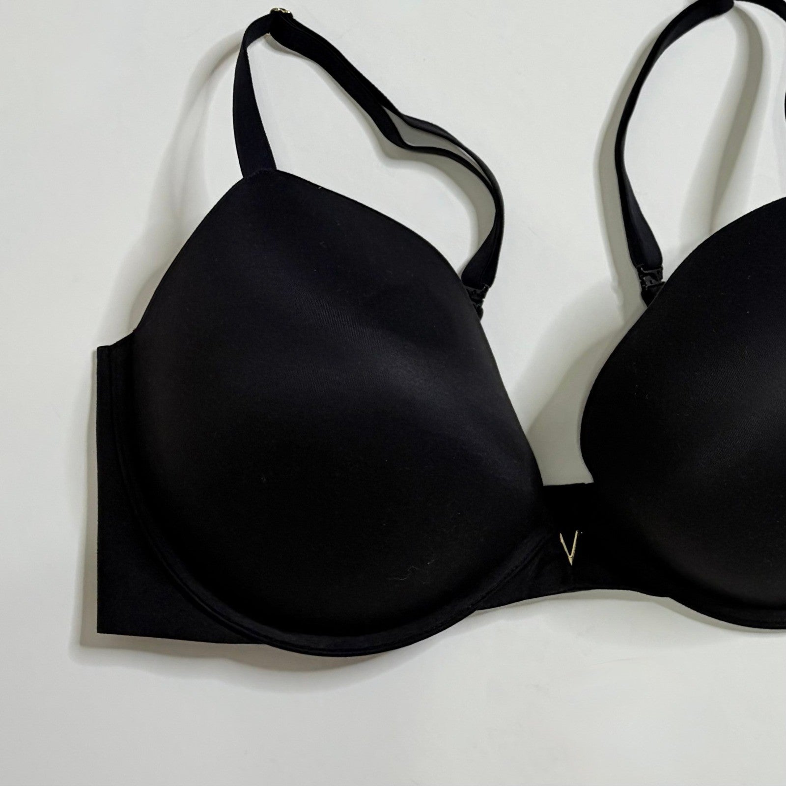 VICTORIA'S SECRET Black Push-Up Convertible Bra Padded Solid 38DD