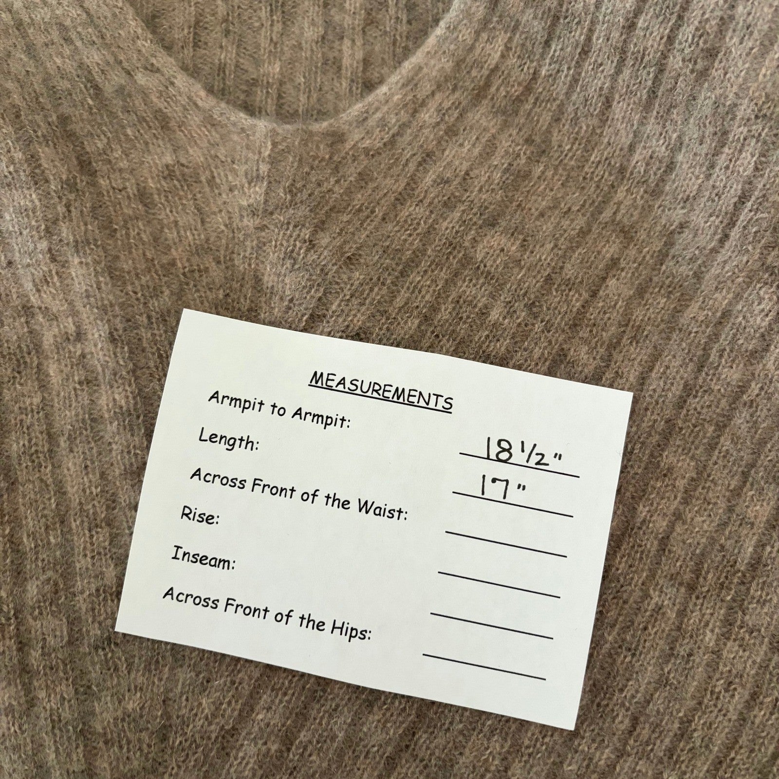 FREE PEOPLE Elias Cashmere Sweater Cropped Pullover Taupe Knitwear X-Small