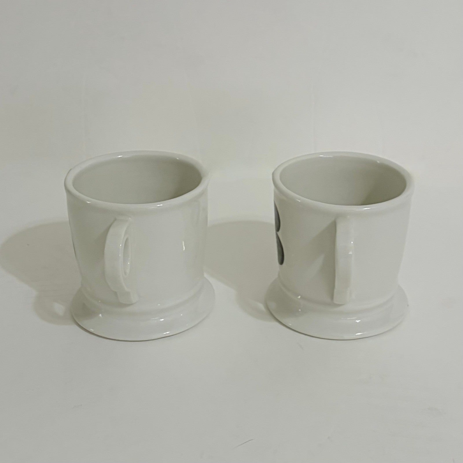 ANTHROPOLOGIE Set of Two 2 Letter "B" Monogram Mugs Coffee Tea Farmhouse B