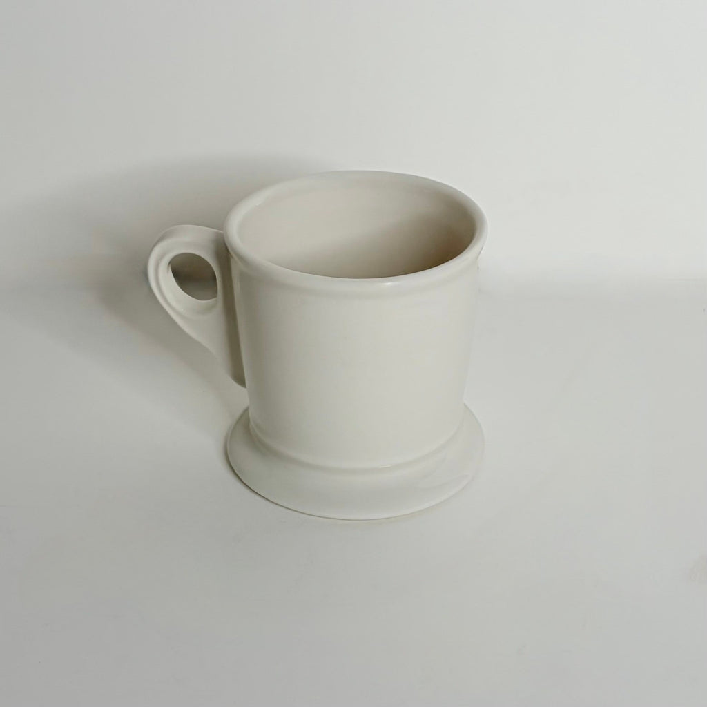 ANTHROPOLOGIE Letter "C" Monogram Mug White Minimalist Coffee Tea Farmhouse C