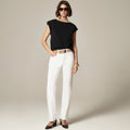 NWT!! J. CREW Petite Slouchy Jeans Solid White Denim Button Fly 29P 29 Petite