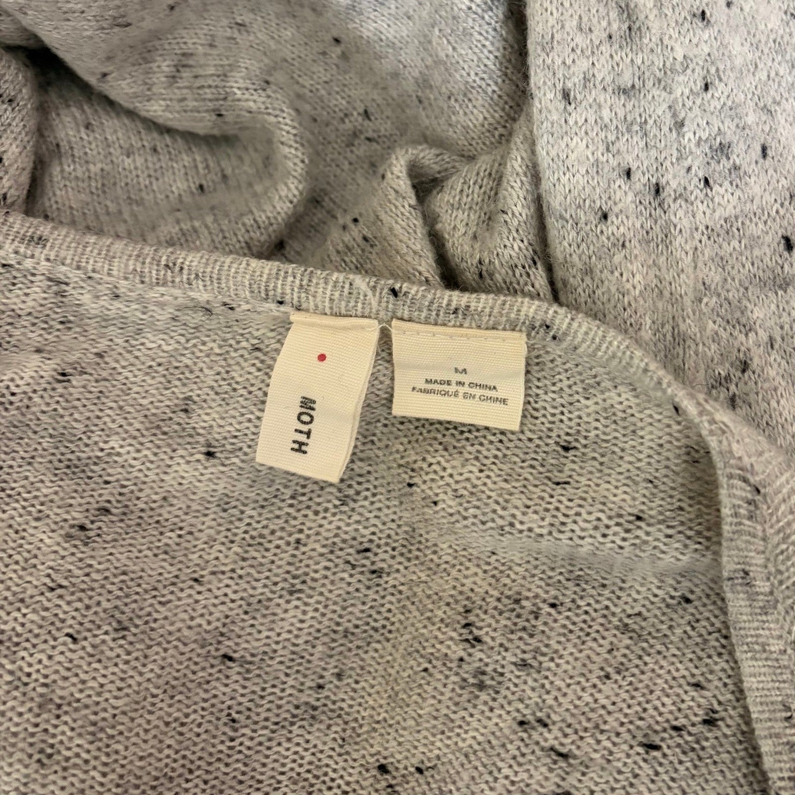 Anthropologie MOTH Gray Lyra Bell Sleeve Waterfall Cardigan Sweater Medium