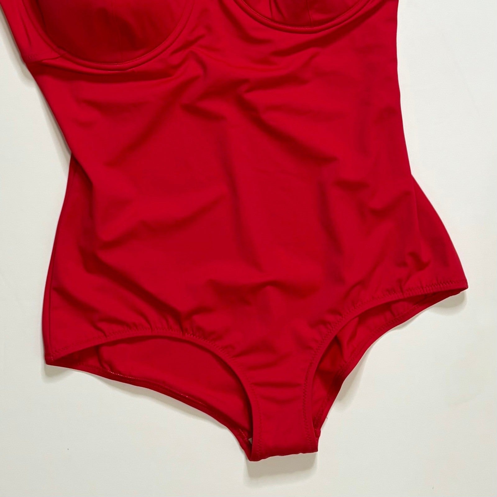 NWT!! FREE PEOPLE x Follow Suit Regina One-Piece Swimsuit Vermillion Red X-Large