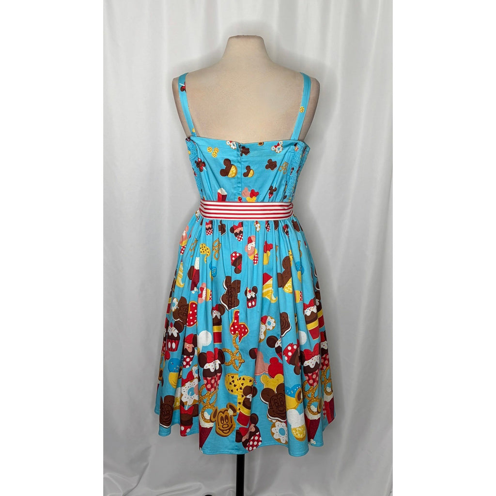 DISNEY The Dress Shop Food Icons Treats Dress Smocked Retro Disneyland Size 2X