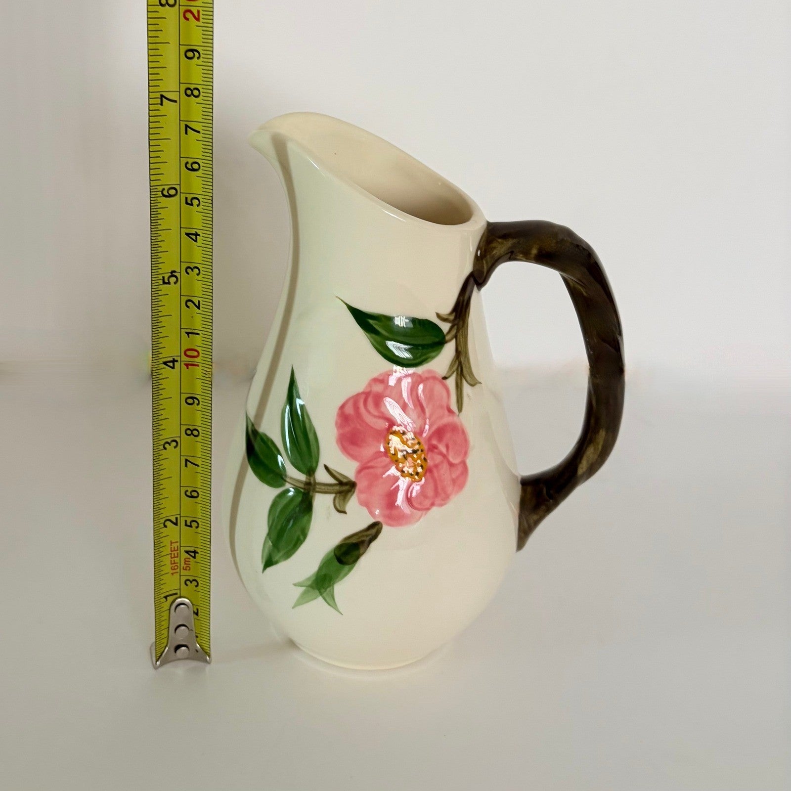 Vintage Franciscan DESERT ROSE Floral Syrup Pitcher Flying F Mark Western
