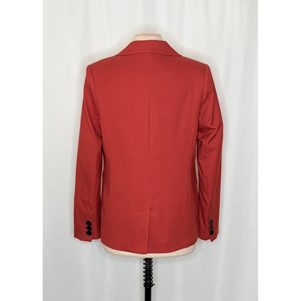 ANINE BING Becky Blazer Rust Double Breasted Pockets Boxy Business Solid Small