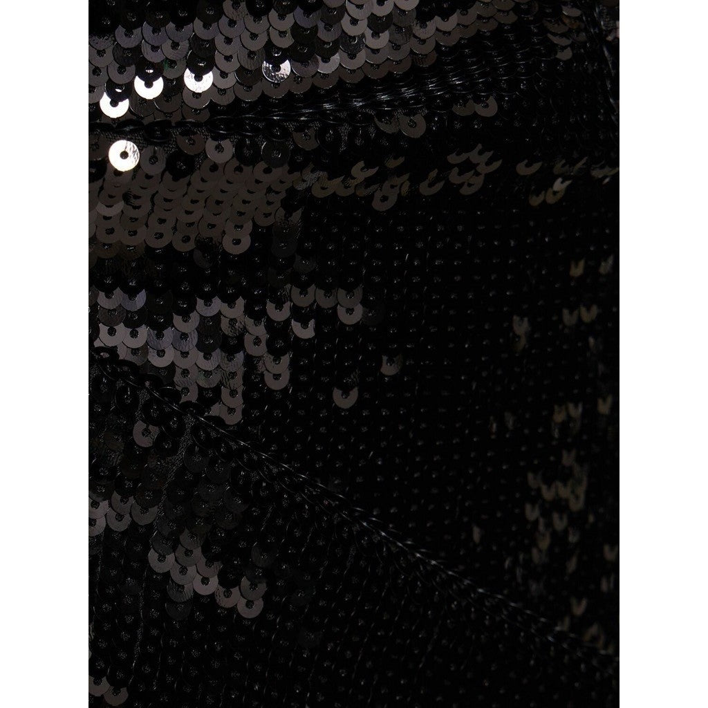 NWT!! WEWOREWHAT Black Sequin Halter Dress Full Length Maxi Glam Party Size 2