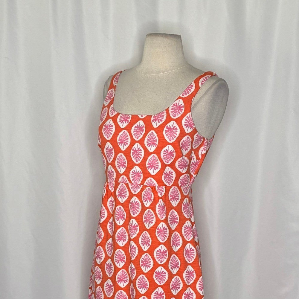 NWT!! TOMMY BAHAMA Wood Blockin' Dress Palm Frond Curuba Orange Pink Knit XS