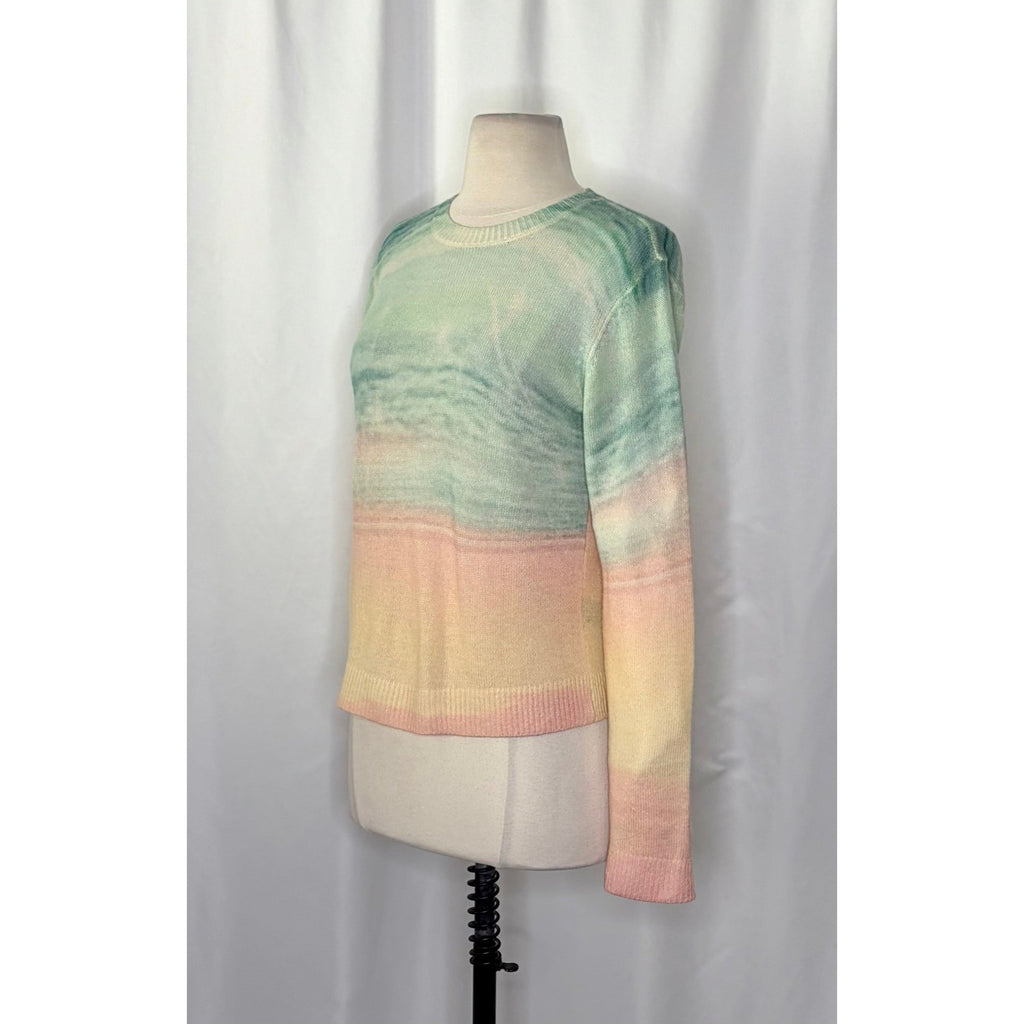 LE SUPERBE Sparkling Surf Jumper Sweater Cashmere Wool Sunset Ombré X-Small