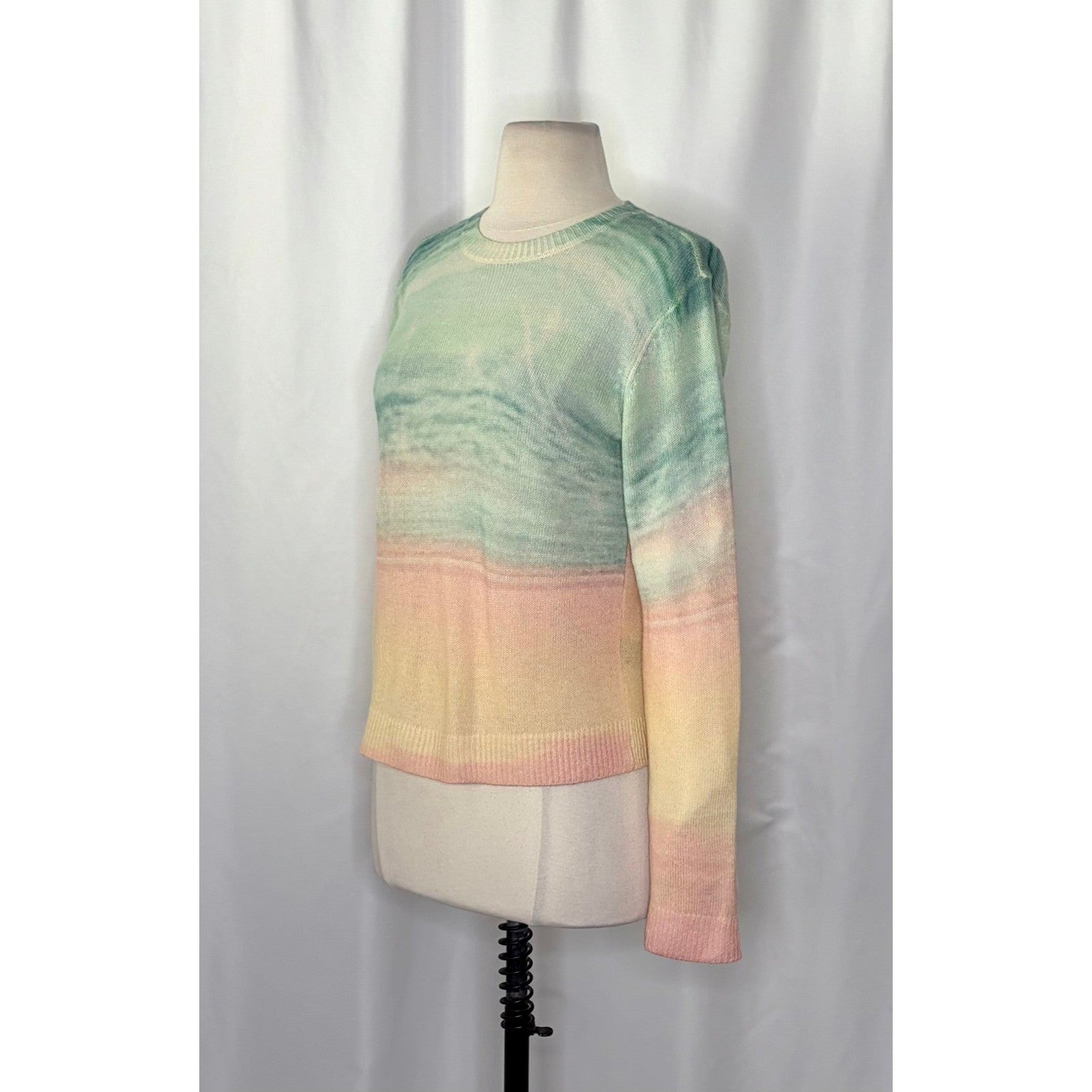 LE SUPERBE Sparkling Surf Jumper Sweater Cashmere Wool Sunset Ombré X-Small