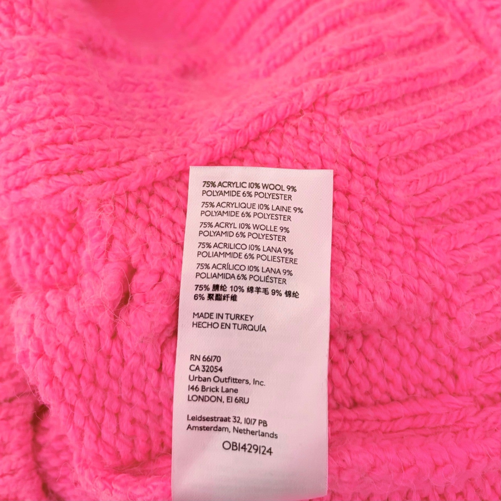 By ANTHROPOLOGIE Pink Cableknit Sweater Wool Pullover Knitwear Small