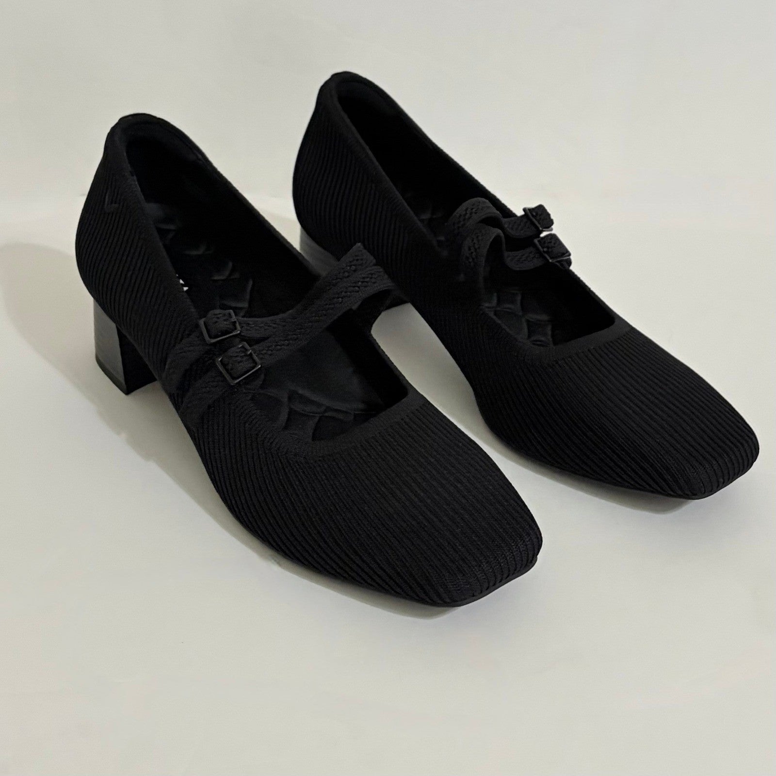 VIVAIA Mary Jane Knit Heels Black Eco Friendly Comfort Work Shoe 41.5 US 10