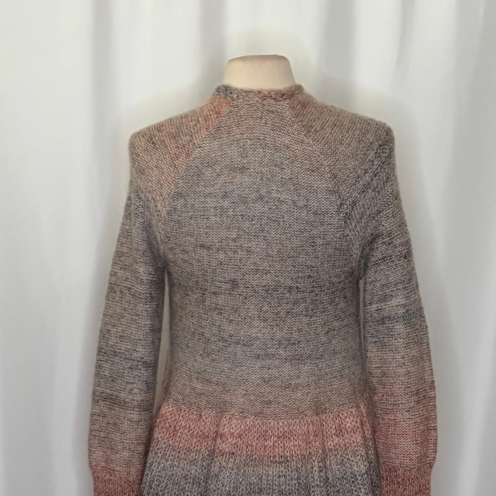 Anthropologie KNITTED & KNOTTED Cody Open Cardigan Peplum Mohair Wool Small