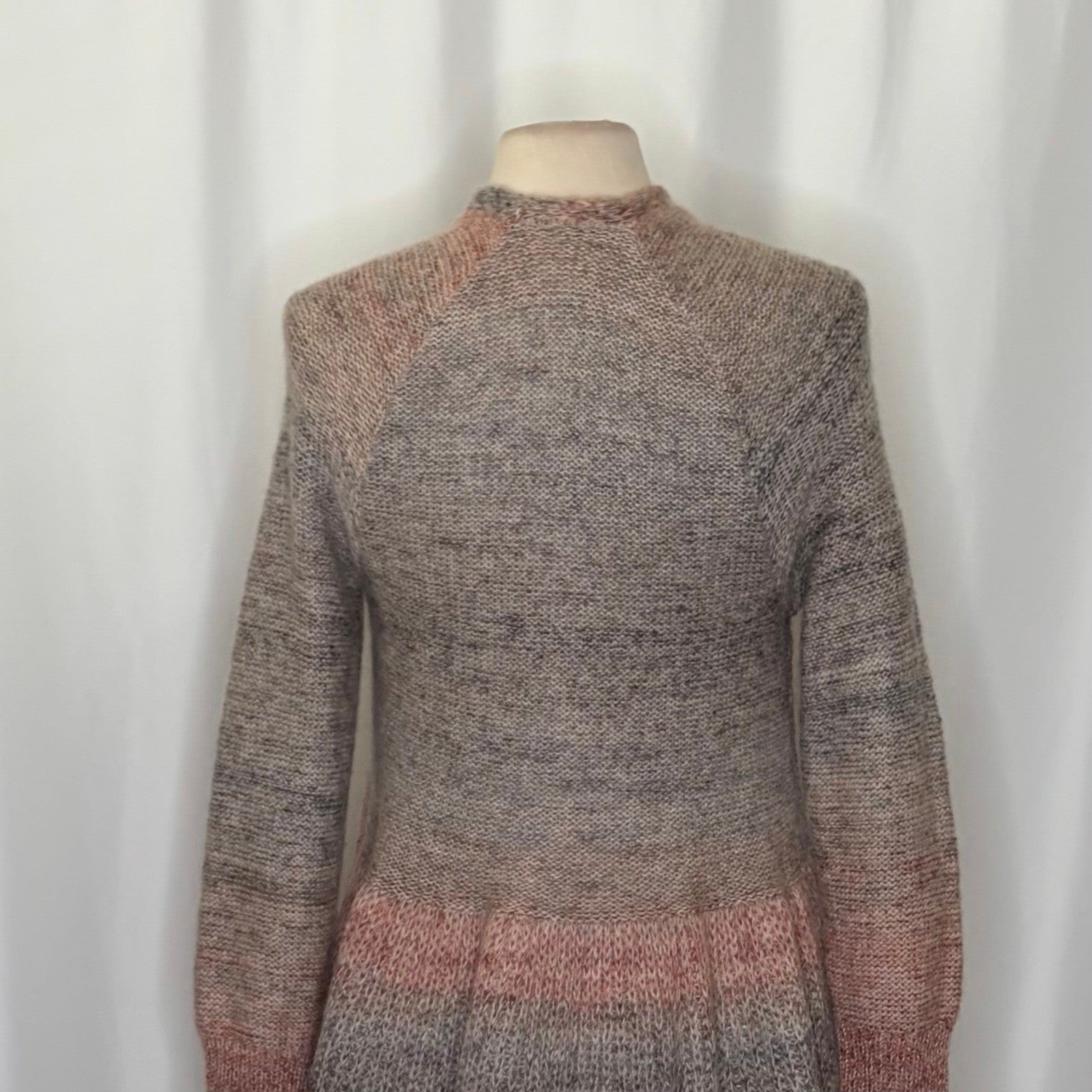 Anthropologie KNITTED & KNOTTED Cody Open Cardigan Peplum Mohair Wool Small