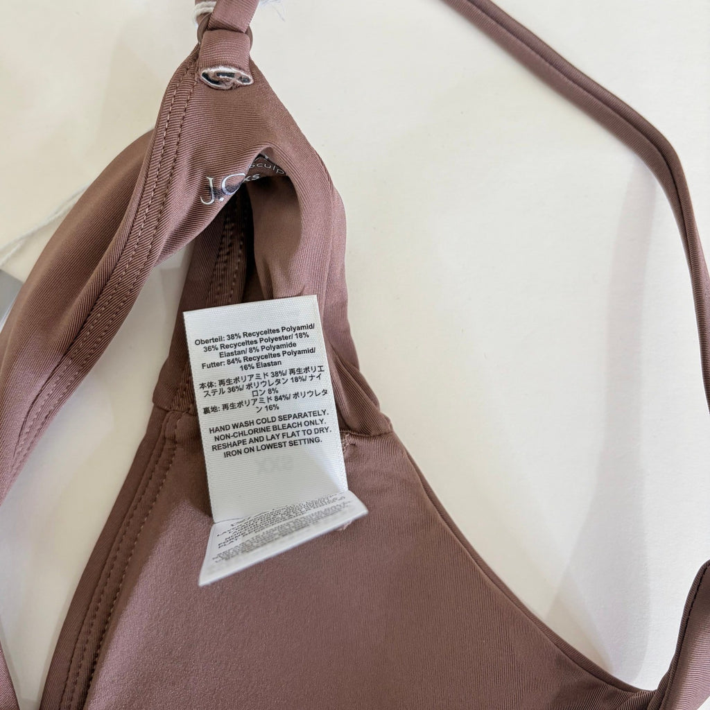 NEW!! J. CREW Lana Bikini Top Classic Sculpt Smoky Willow Wood Beach XX-Small