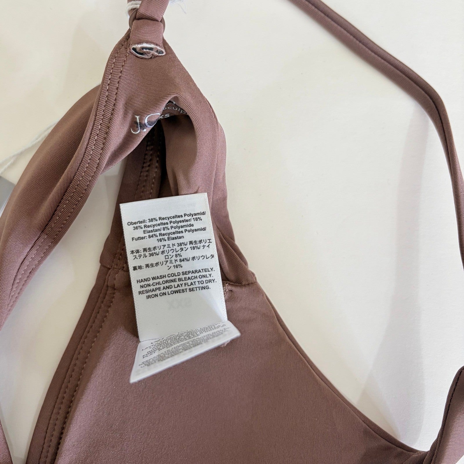 NEW!! J. CREW Lana Bikini Top Classic Sculpt Smoky Willow Wood Beach XX-Small