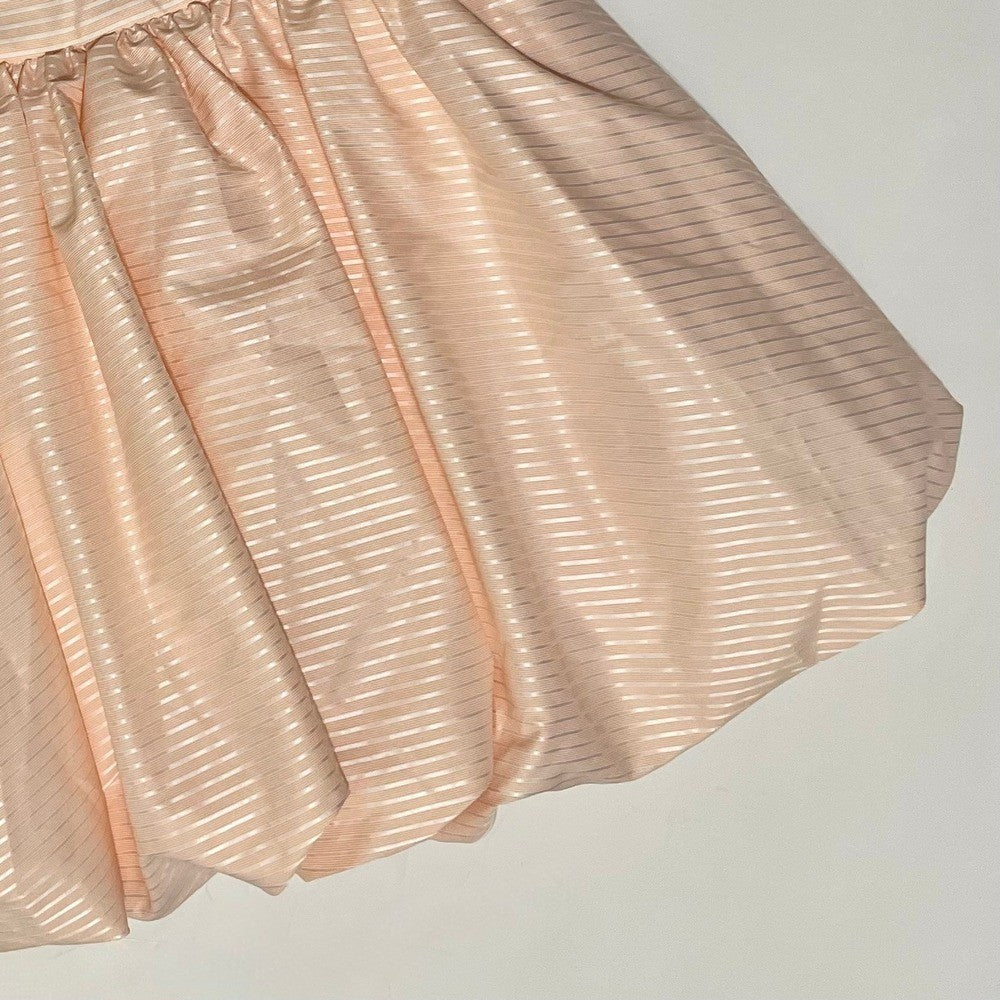PETERSYN Lennon Bubble Mini Skirt Orange White Stripes Party Glam Flirty Medium
