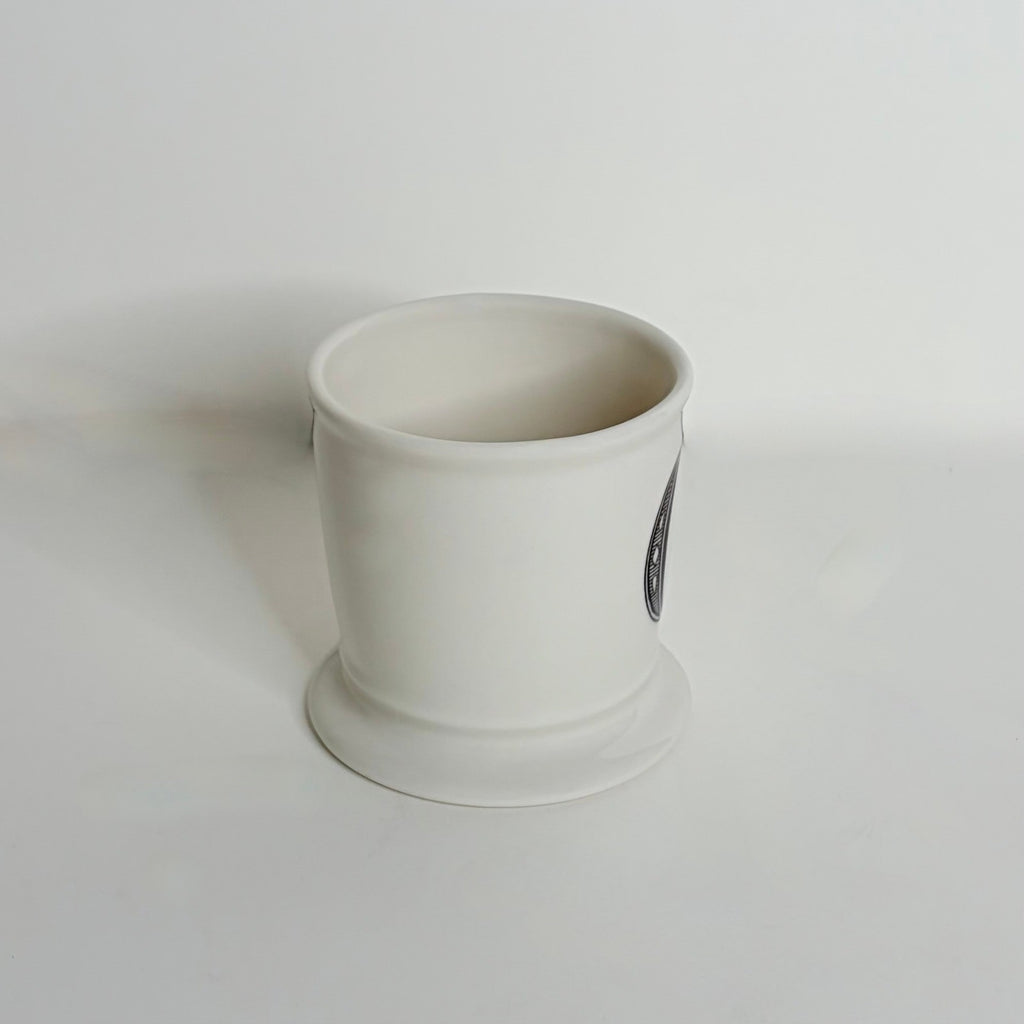 ANTHROPOLOGIE Letter "C" Monogram Mug White Minimalist Coffee Tea Farmhouse C