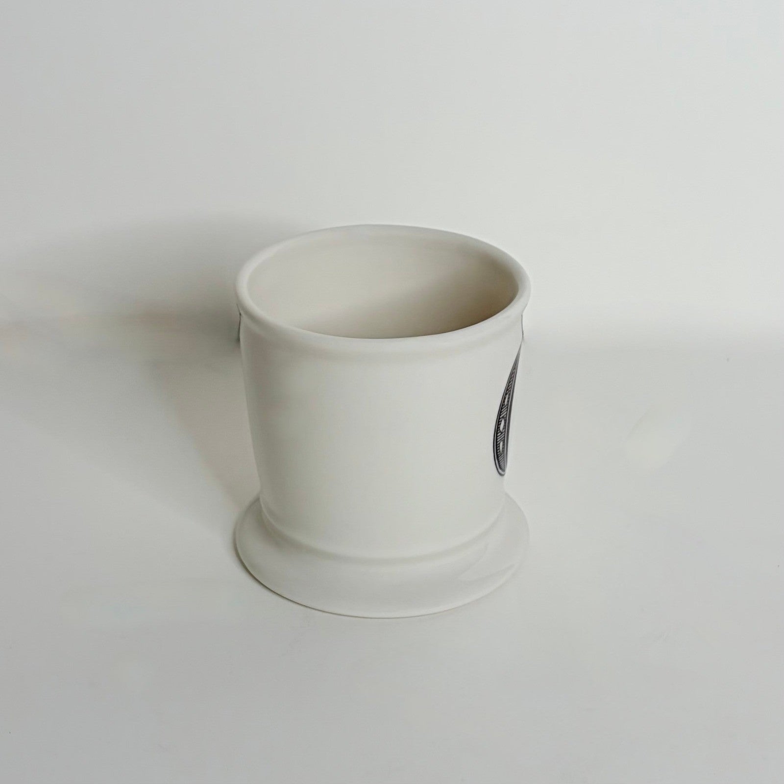 ANTHROPOLOGIE Letter "C" Monogram Mug White Minimalist Coffee Tea Farmhouse C