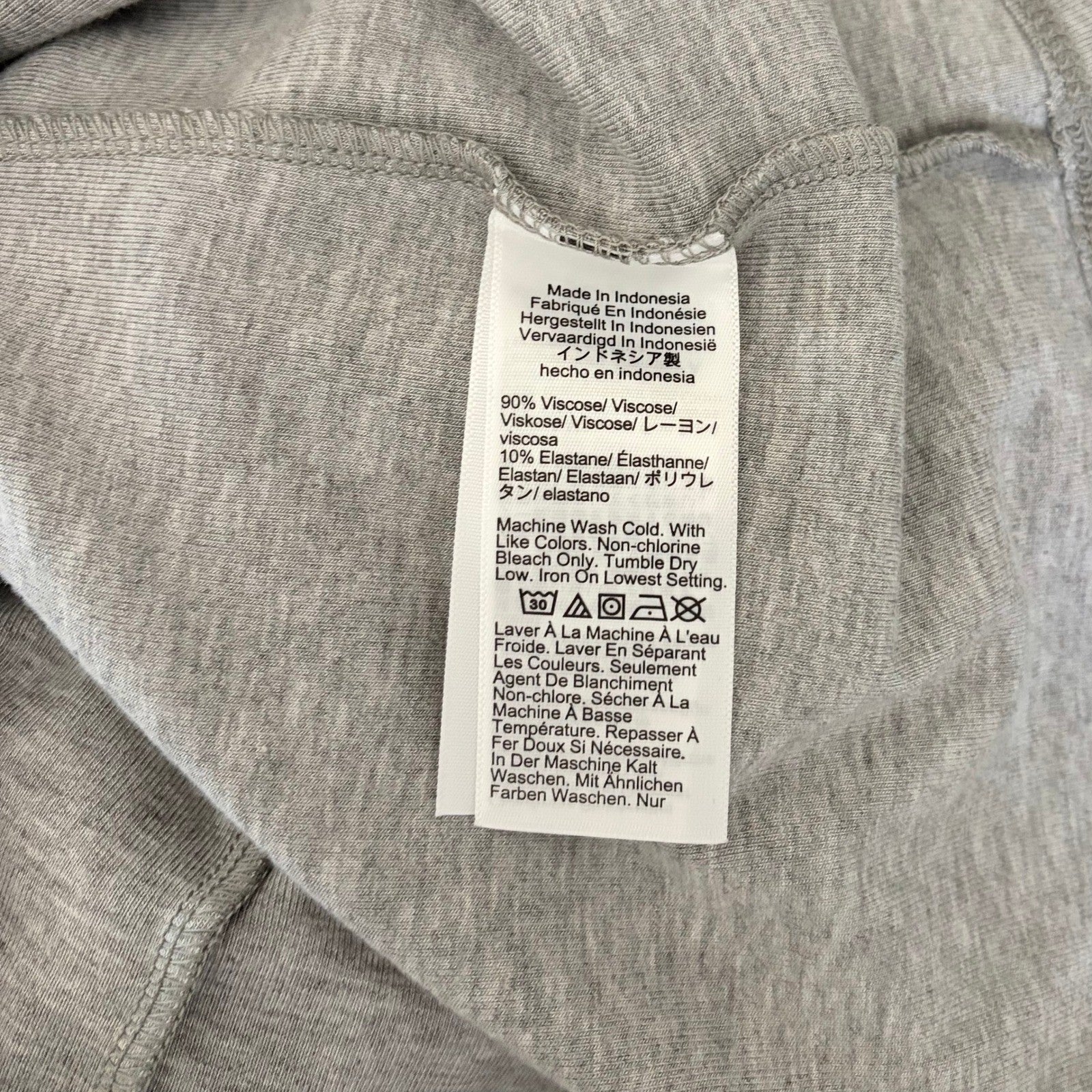 J. CREW Refined Rib Elbow-Sleeve T-Shirt Tee Top Shirt Heathered Silver Large