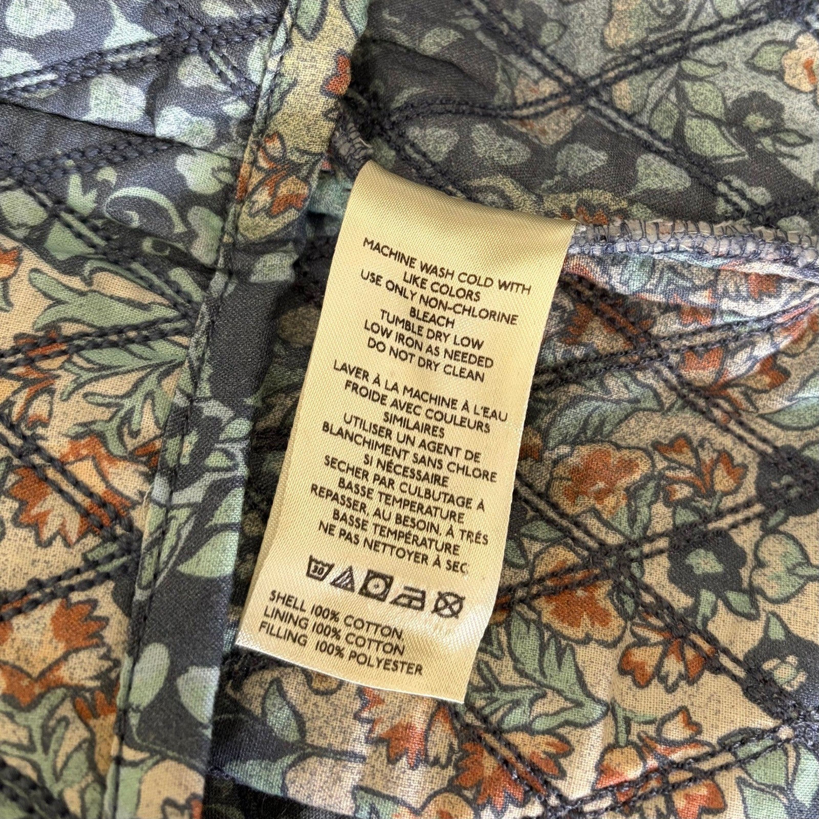 FREE PEOPLE Darla Quilted Mini Skirt Pockets Smoky Combo Tapestry Blue Size 2