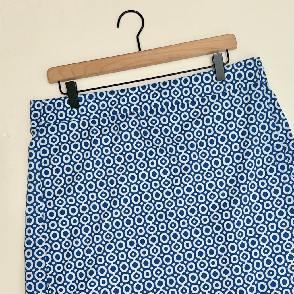 RIPSKIRT Hawaii Rip Skirt Length 2 Wrap Skirt Blue Dot Dot Dot Geometric Large
