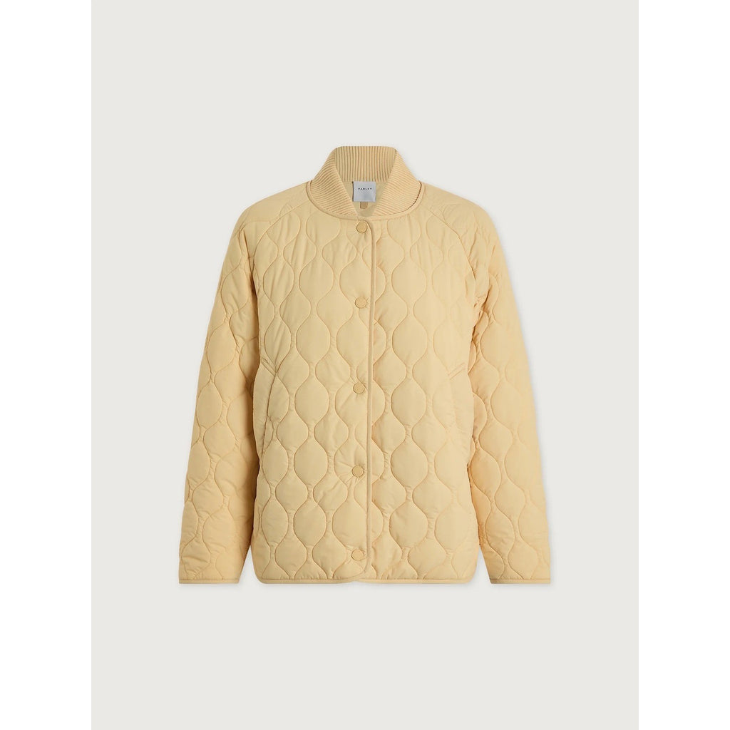 NWT!! VARLEY Luca Quilted Jacket Solid Reed Yellow Bomber Snaps Solid X-Large