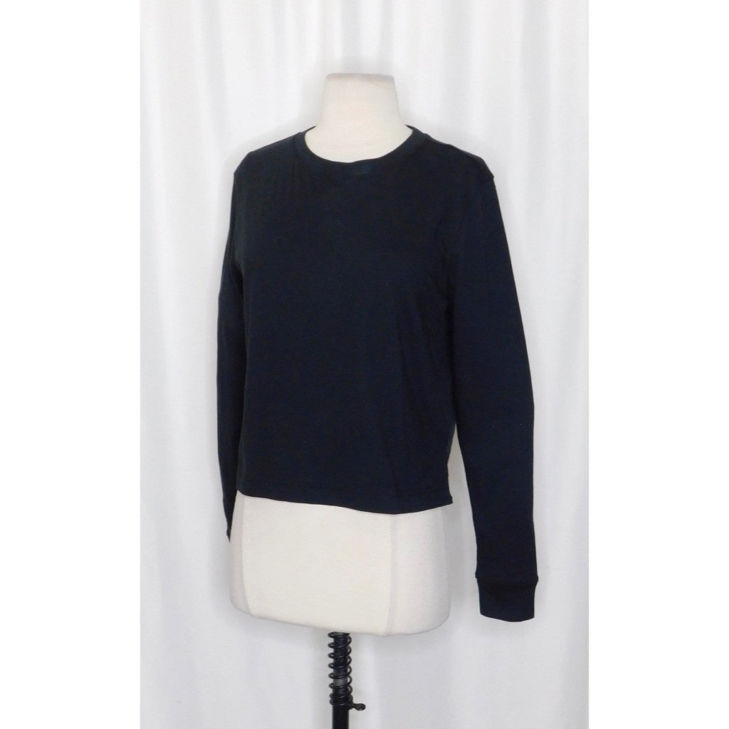 NWT!! J. CREW Vintage Jersey Long Sleeve T-Shirt Top Shirt Tee Solid Black XXS