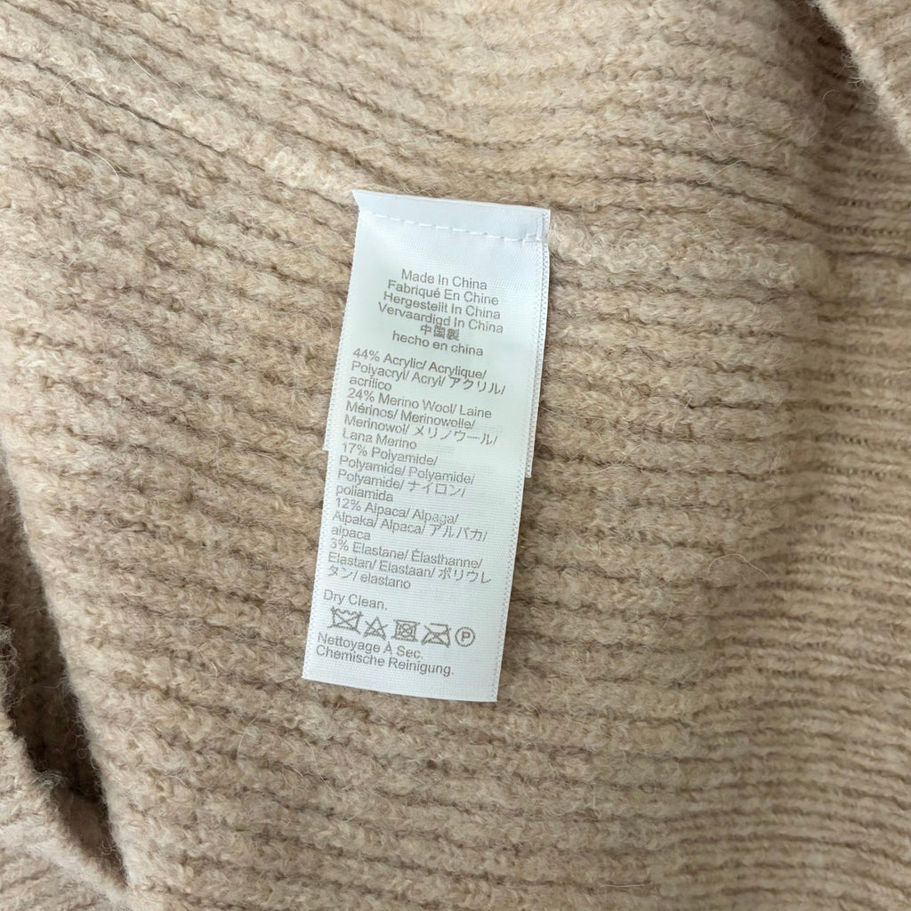 J. CREW Half Zip Stretch Sweater Merino Wool Alpaca Heathered Stone Knit Medium