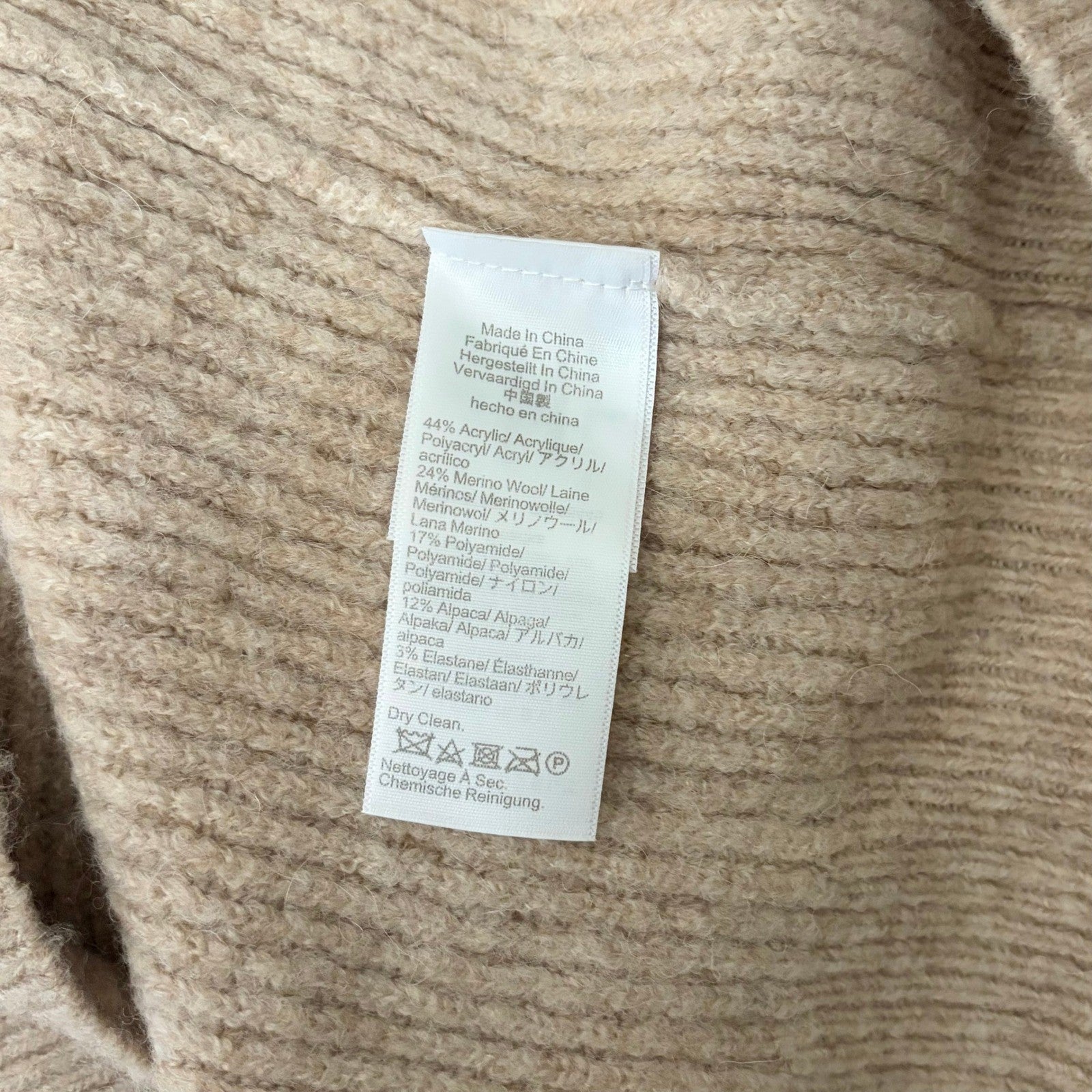 J. CREW Half Zip Stretch Sweater Merino Wool Alpaca Heathered Stone Knit Medium