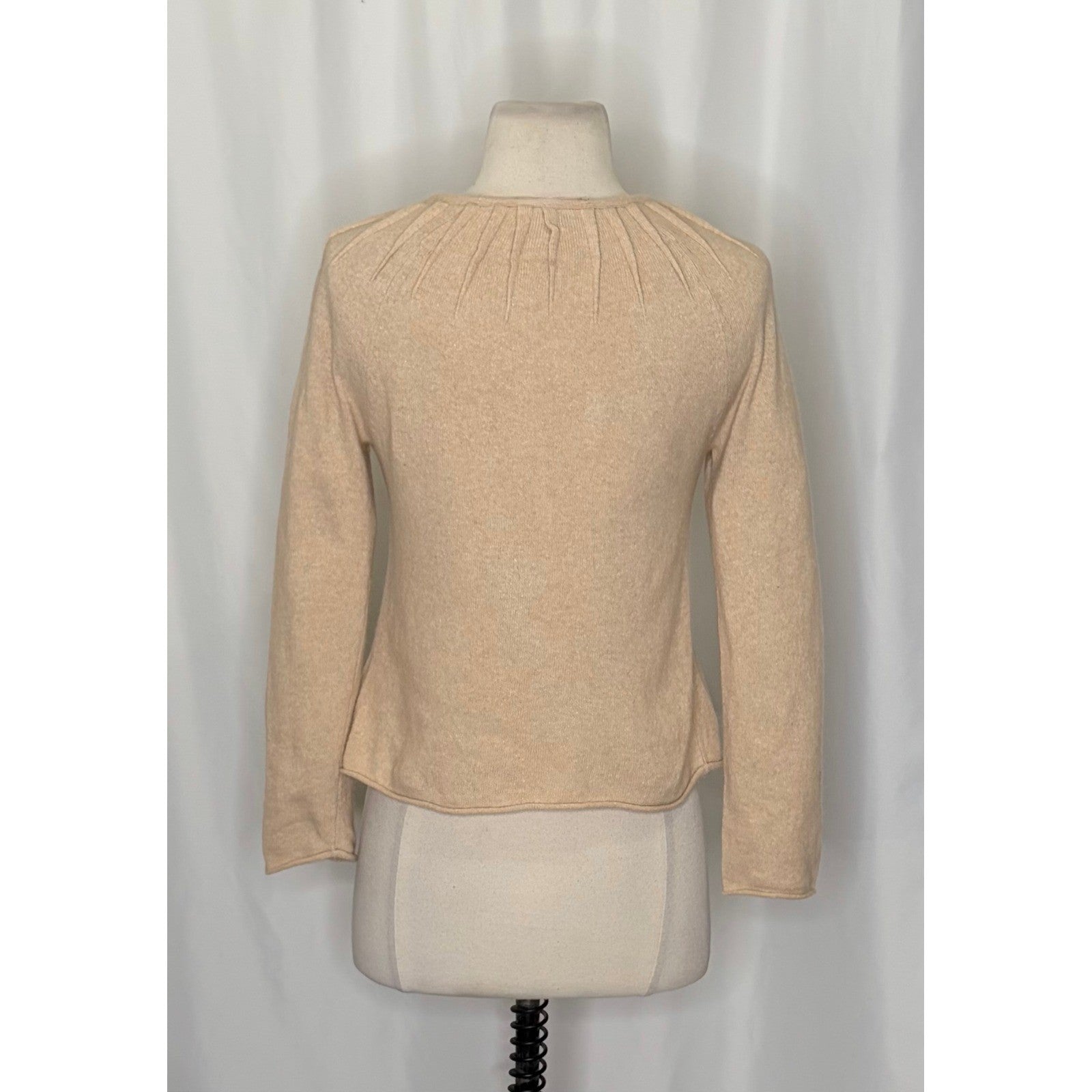 Anthropologie CHARLIE & ROBIN Cashmere Wool Cropped Cardigan Sweater Small