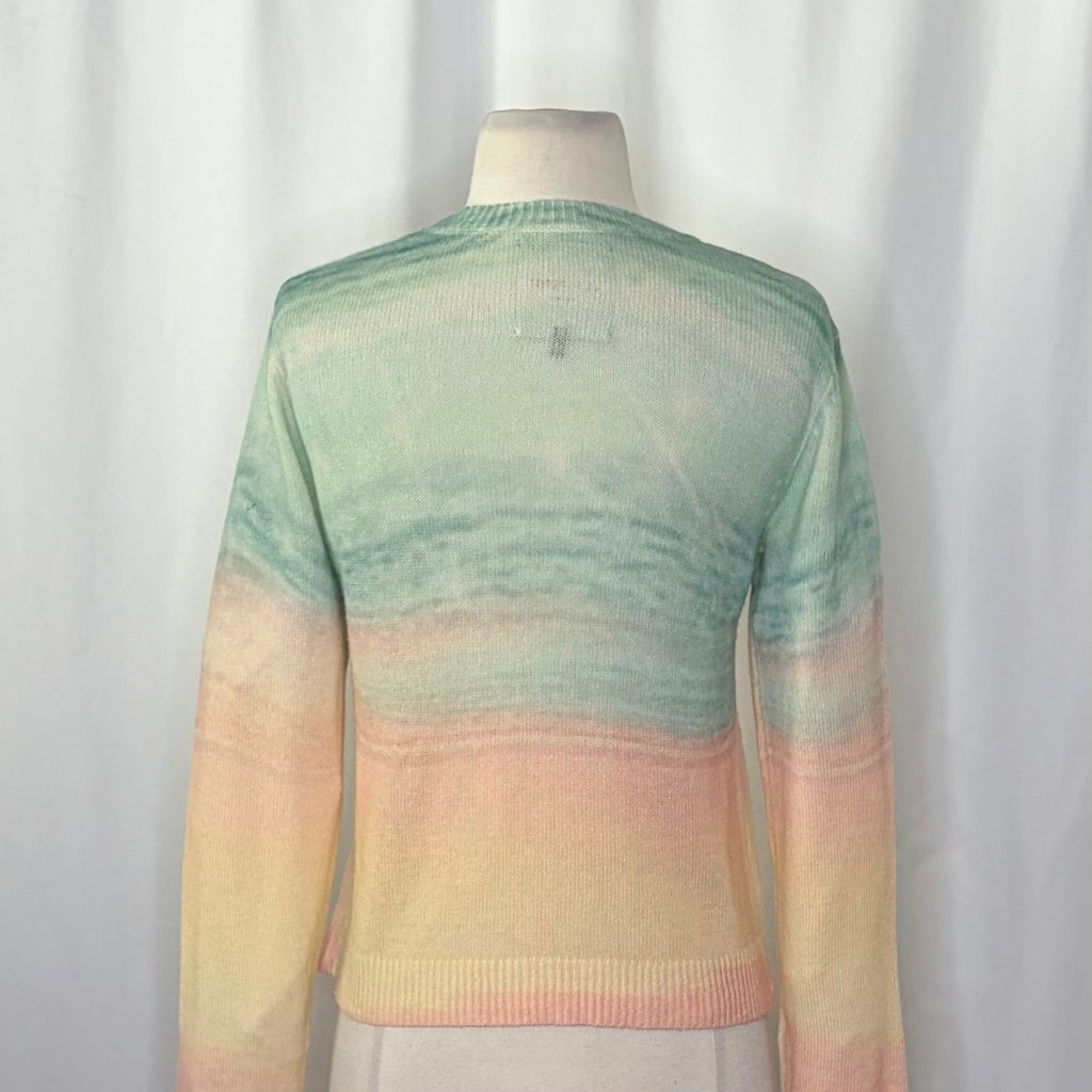LE SUPERBE Sparkling Surf Jumper Sweater Cashmere Wool Sunset Ombré X-Small