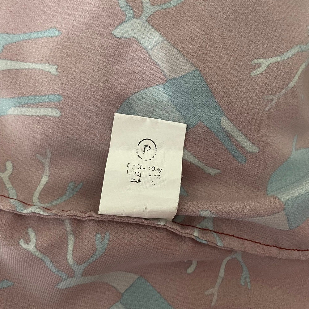 Anthropologie GEISHA DESIGNS Reindeer Deer Print Pleated Top Blouse Medium