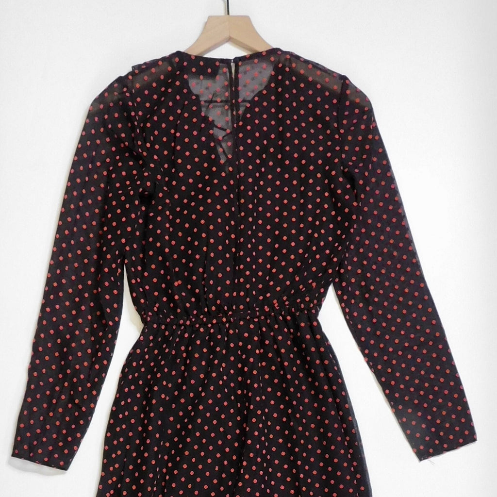 NWT!! THE FIFTH LABEL Titania Jumpsuit Black Red Clip Dot Dots Ruffle X-Small
