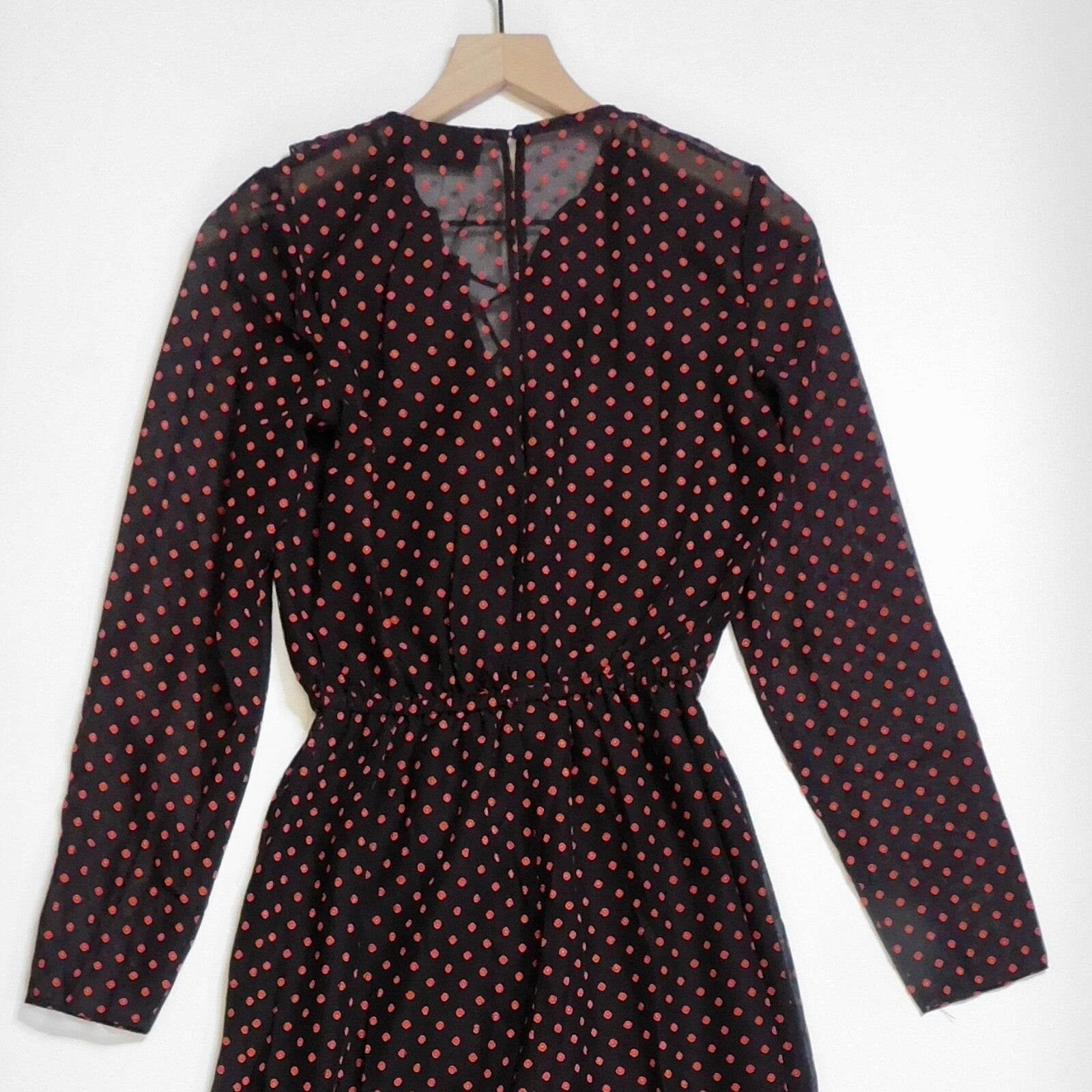 NWT!! THE FIFTH LABEL Titania Jumpsuit Black Red Clip Dot Dots Ruffle X-Small