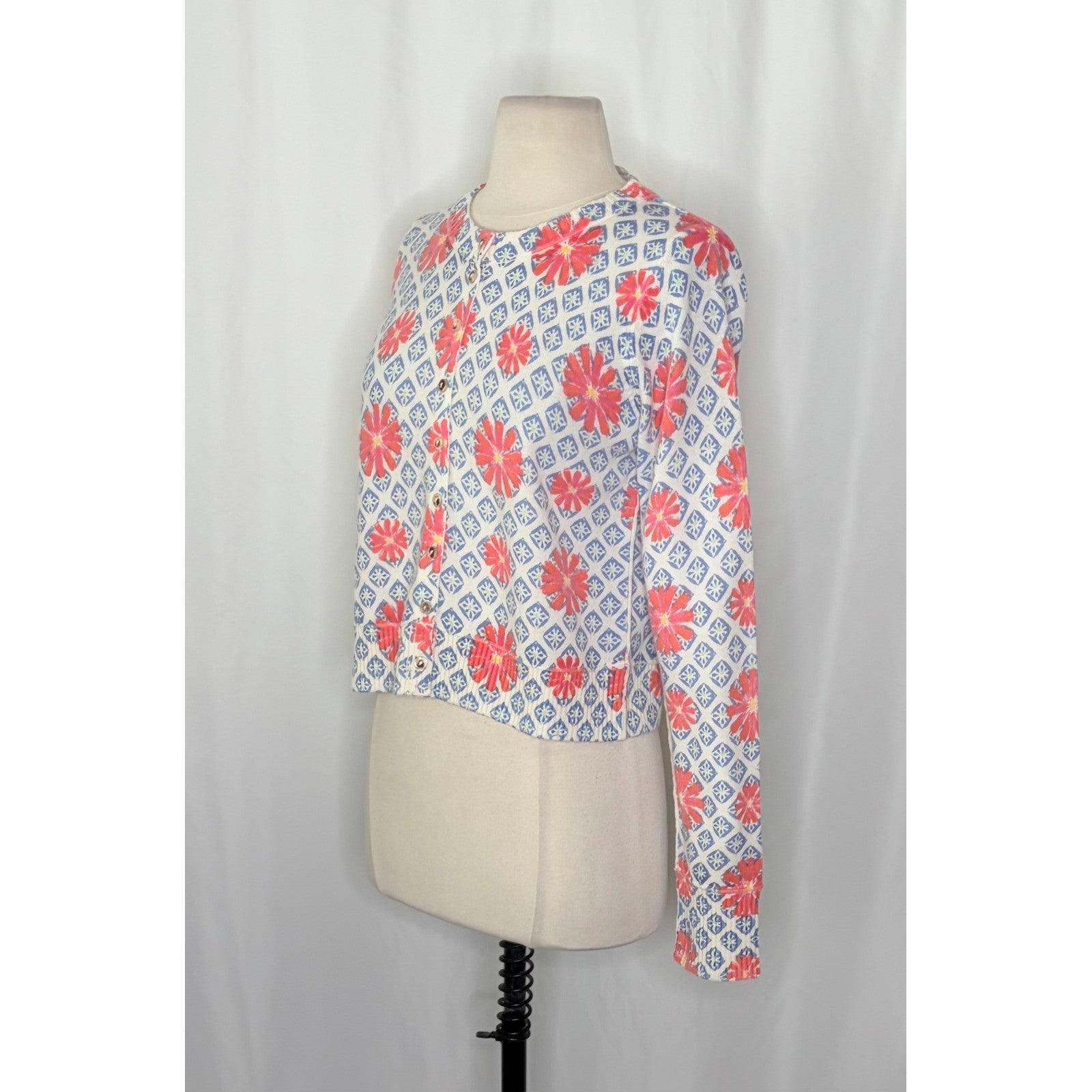 NWT!! FREE PEOPLE Nocturnal Patterned Cardigan Sweater Cardi Floral X-Small