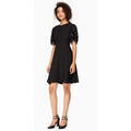 KATE SPADE Sequin Fringe Swing Dress Solid Black Party Glam Embellished Size 2