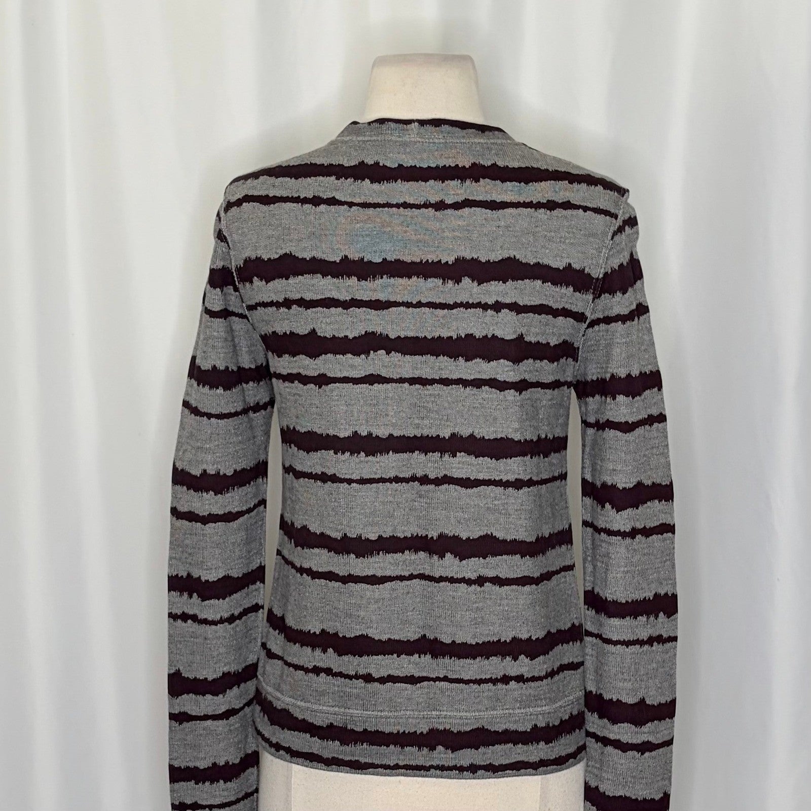 A.L.C. Conlo Bleed Stripe Sweater Sweatshirt Pullover Knit Crew Neck Small