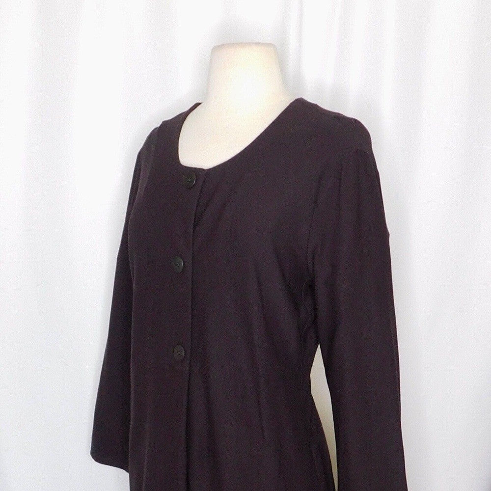 EILEEN FISHER Brown Knit Duster Cardigan Sweater Blazer Lagenlook Small